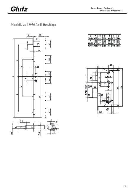 Schliesstechnik Produktbuch - Glutz