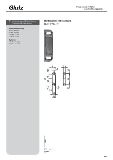 Schliesstechnik Produktbuch - Glutz