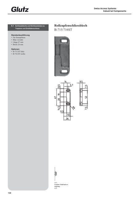 Schliesstechnik Produktbuch - Glutz