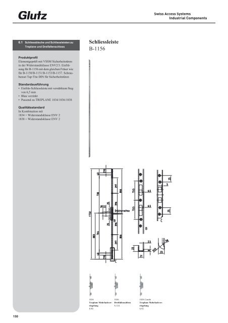 Schliesstechnik Produktbuch - Glutz