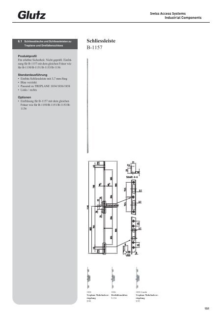 Schliesstechnik Produktbuch - Glutz