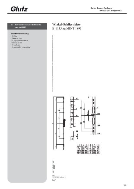 Schliesstechnik Produktbuch - Glutz