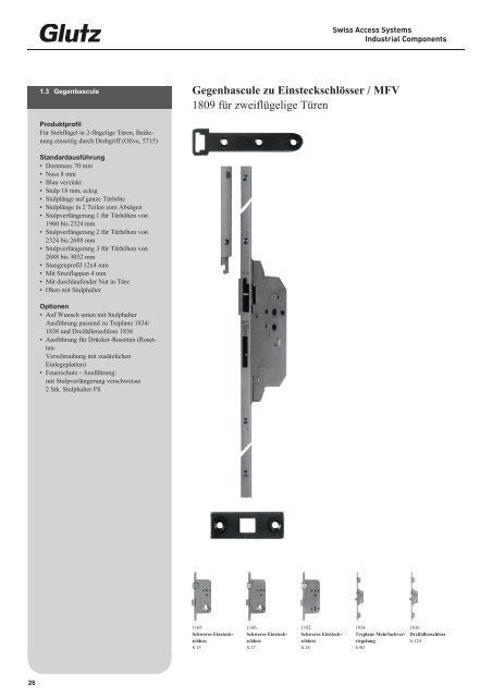 Schliesstechnik Produktbuch - Glutz