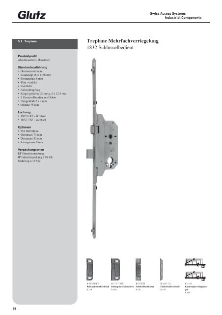 Schliesstechnik Produktbuch - Glutz