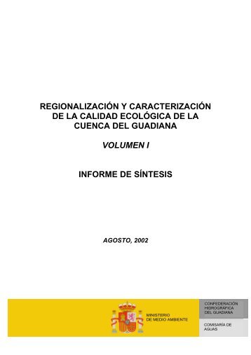 INFORME DE SÃNTESIS - ConfederaciÃ³n HidrogrÃ¡fica del Guadiana