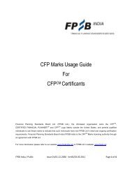 CFP Marks Usage Guide For CFPCM Certificants - FPSB India