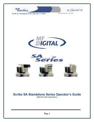 Scribe SA Standalone Series Operator's Guide - MF Digital
