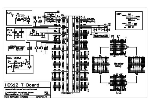 HCS12 T-Board V1.00a Schematic Diagram PDF/712KB