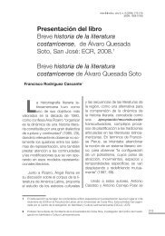 ReseÃ±as del libro Breve historia de la literatura costarricense