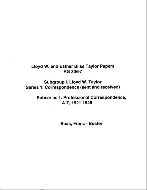 Boas Franz - Buster.pdf - The Taylor Families Portal