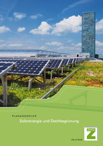 Planungshilfe „Solarenergie und Dachbegrünung“ - ZinCo