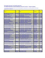 Ionic liquids, precursors, and related compounds ... - TerraBase Inc.