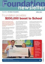 Foundation Newsletter - 2013 April - St Aidan's Anglican Girls' School