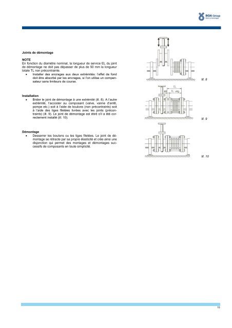 Instructions de montage Compensateurs ... - BOA Group