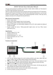 GA510 Tail-lock Gyro User's Manual - RCGroups.com