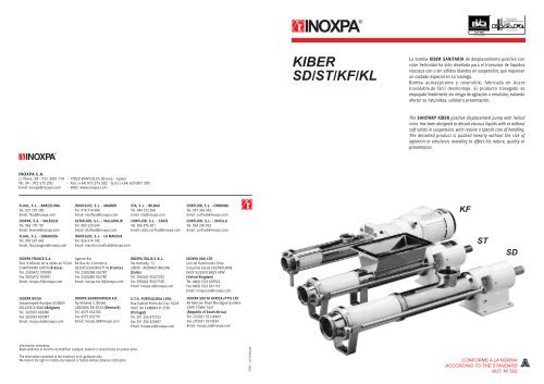 INOXPA - Process Pump Sales Inc