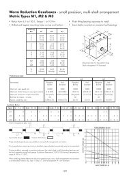 Small Precision Worm Reduction Gearboxes - TEA Machine ...