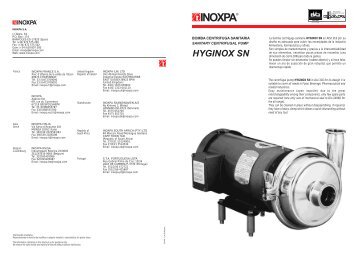 INOXPA - Process Pump Sales Inc