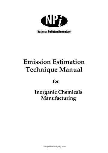 Emission Estimation Technique Manual - UNITAR