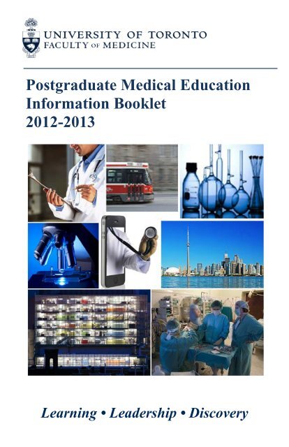 Postgraduate Medical Education Information Booklet 2012-2013