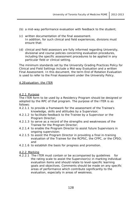 Postgraduate Medical Education Information Booklet 2012-2013