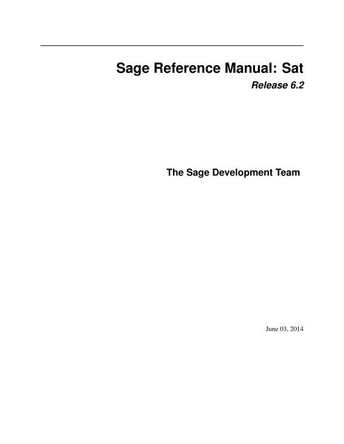 SAT solvers - Sage