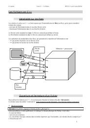 Les fichiers en C++ - cours de developpement pour bts ig. algo ...