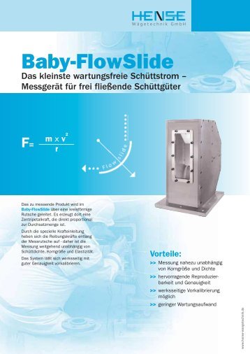Baby-FlowSlide - Hense Wägetechnik GmbH