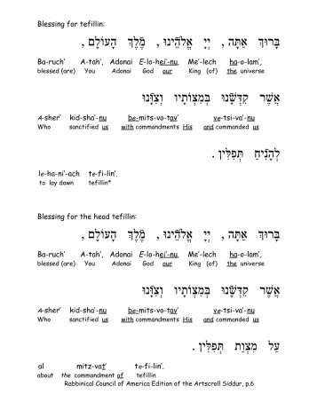 04 blessing for tefillin - Kakatuv