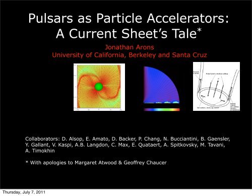 Pulsars as Particle Accelerators: A Current Sheet's Tale* - DIAS