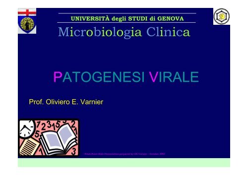 patogenesi virale - Sezione di Microbiologia - UniversitÃ  degli Studi ...