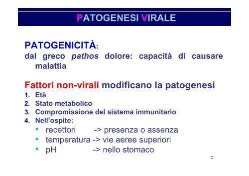 patogenesi virale - Sezione di Microbiologia - UniversitÃ  degli Studi ...