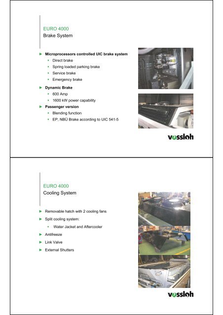 The locomotive EURO4000: Æ Introduction Æ Euro 4000 - Unife