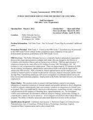 Download Vacancy Announcement (PDF) - Public Defender Service