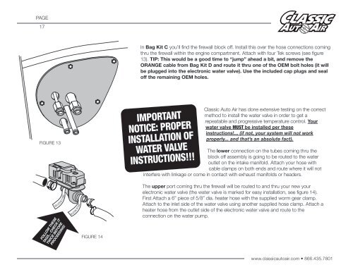 1-2066FA INSTALL INSTRUCTIONS - Classic Auto Air