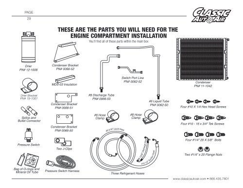 1-2066FA INSTALL INSTRUCTIONS - Classic Auto Air