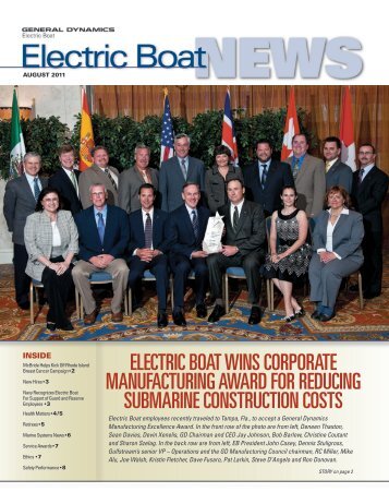 electric boat wins corporate manufacturing award for reducing