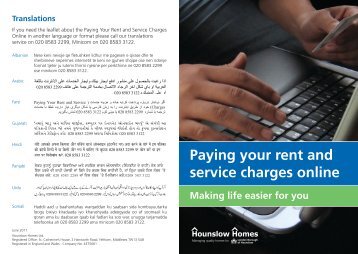 Paying your rent and service charges online - Hounslow Homes