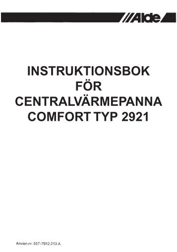 Alde Comfort 2921 Instruktionsbok (pdf) - Arbetsvagnar