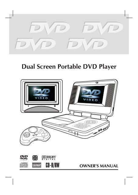 Dual Screen Portable DVD Player - Venturer