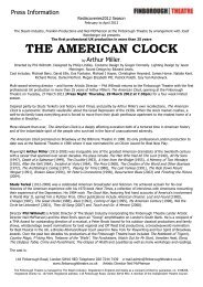 THE AMERICAN CLOCK - Finborough Theatre