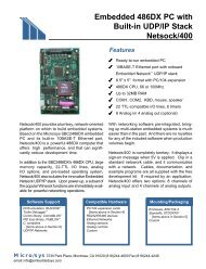 Embedded 486DX PC with Built-in UDP/IP Stack ... - Micro/sys, Inc.
