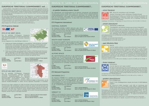 ETZ 2010-2020 - Raumplanung Steiermark - Land Steiermark