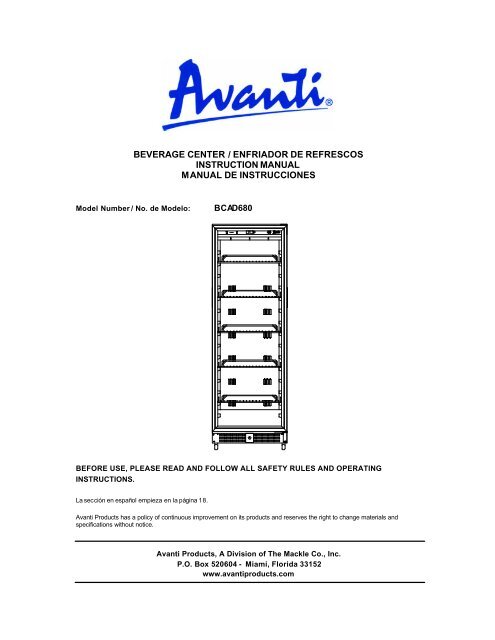 BCAD680 - Avanti Products