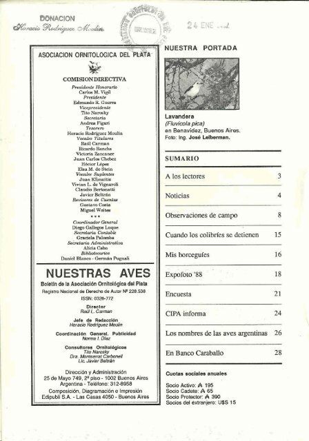 1 - Aves Argentinas