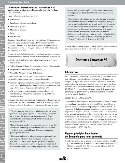 Doctrina y Convenios e Historia de la Iglesia - Seminaries ...