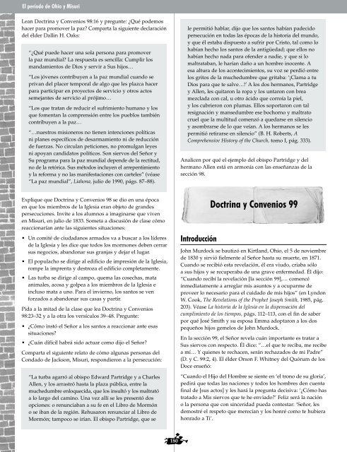 Doctrina y Convenios e Historia de la Iglesia - Seminaries ...