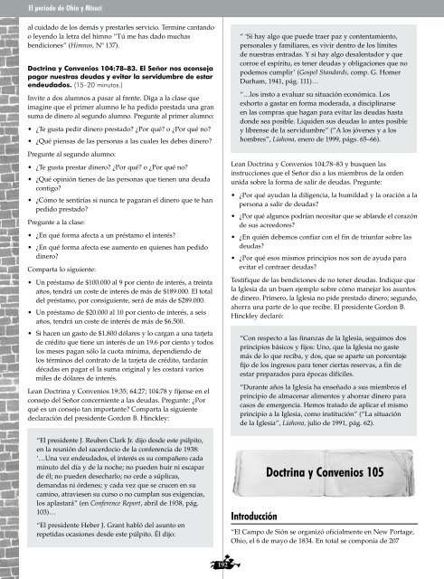 Doctrina y Convenios e Historia de la Iglesia - Seminaries ...