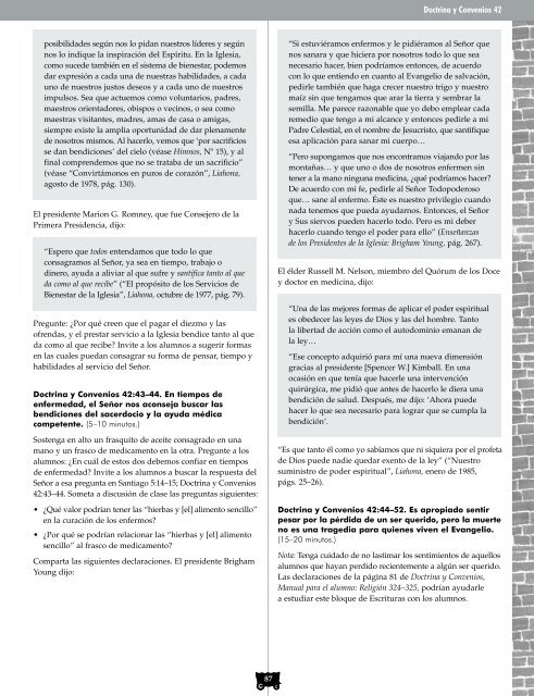 Doctrina y Convenios e Historia de la Iglesia - Seminaries ...