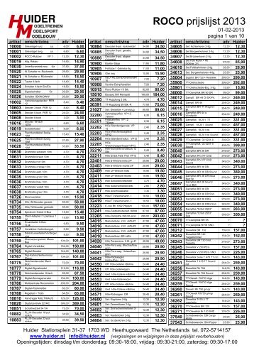Roco-HUIDER 2013